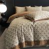 Conjunto de Cuatro Piezas de Polar Térmico Volcán de Nueva Generación 100% Algodón Otoño e Invierno Funda de Edredón Térmica con Diseño de Botones Ropa de Cama 100% Algodón