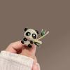 Requintado Estilo Nacional Panda Bambu Broche High-end Feminino Nicho Design Sense Bonito Corpete Elegante Pin Roupas Acessórios