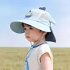 Sombrero de Verano Delgado Yipan con Doble Ala, Malla Protectora Solar, Sombrero de Pescador Cubo Solar para Niños y Niñas, Sombrero de Pescador para Bebé