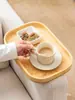 Bandeja para Reposabrazos de Sofá Estante de Almacenamiento Mesa Mini Ajustable Tablero de Mesa de Café para Uso Doméstico Mesa Lateral Pequeña Creativa Mesa de Esquina