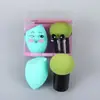 Creativo Lindo Bola Molienda Calabaza Gotas de Agua Forma Especial Huevo de Belleza Set Doble Uso Seco y Húmedo Huevo de Maquillaje Color Herramienta de Maquillaje Belleza