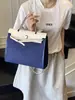 Bolso de Mano con Costuras de Lona, Gran Capacidad, Bolso de Hombro de Moda, Diario Casual, Elegante Bolso Cruzado, Bolso para Mujer de Comercio Exterior de Lujo Ligero