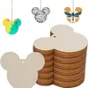 Fabricante transfronterizo de piezas de madera en bruto para árboles de Navidad DIY, varias decoraciones de animales, plantas y Mickey Mouse