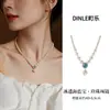 Collar de Perlas Aguamarina, Lujo Ligero, Nicho, Cadena para Clavícula de Gama Alta con un Diseño Sencillo y Temperamento Elegante, Collar para Mujer