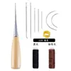 Kit de Costura a Mano con Hilo de Cuero Negro Modelo Nuevo Transfronterizo Herramienta para Manualidades en Cuero Set DIY Admite Ensamblaje y Personalización desde el Fabricante