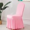 Funda de Silla Elástica Universal para Banquetes de Boda de Hotel Estilo Falda Transfronteriza Falda Larga Elástica Funda Completa para Silla Venta al por Mayor Color Sólido