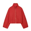 Moda femenina transfronteriza 2026 estilo europeo y americano casual holgada con cremallera suave chaqueta tipo piloto K526255
