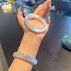 Pulsera Ojo de Gato Libro Rojo Explosiones Pulsera Plana para Mujer Suministro en Vivo de Puesto Joyería de Vidrio Jade Imitación Venta al por Mayor