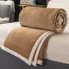 Manta de terciopelo de leche engrosada de doble cara manta de franela colcha sábana de invierno manta pequeña manta de siesta manta de sofá