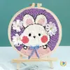 Bordado Ruso con Aguja Perforadora Kit DIY Pintura con Hilo Bordado de Pareja Punch Needle Divertido Bordado con Aguja Perforadora