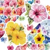 50 Pegatinas Estéticas de Flores y Graffiti de Compra Directa Transfronteriza para Decorar Patinetas, Botellas de Agua, Laptops y Tablets
