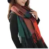 Bufanda de cuadros para hombre y mujer, chal para parejas, versión coreana de otoño e invierno, venta al por mayor de fábrica, cachemir sintético, suave, ceroso, cómodo, colores completos
