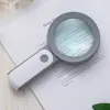 Lupa de mão com 18 luzes, superfície de espelho grande, adequada para idosos lerem, para reparos, alta definição, alta ampliação, para crianças, uso externo