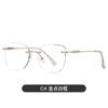 Gafas Radisson New Foreign Trade de metal sin marco para mujer, con protección contra la luz azul, estilo ojo de gato 9754