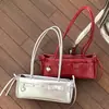 Bolsa Feminina Doce com Laço para Axila para Mulheres 2026 Novo Estilo Único Simples Design de Nicho Bolsa Quadrada de Ombro Único