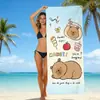 Toalla de Playa Capibara Linda para Niños Toalla de Baño de Microfibra Transfronteriza Dibujos Animados para Niños Toalla Absorbente de Secado Rápido