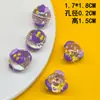 Pulsera Transparente de Dibujos Animados Pintada a Mano Accesorios de Cuentas Decoración Colgante Perforada Cadena para Funda de Teléfono Móvil DIY Acrílico
