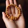 Pulsera Barbie Sándalo Genuino Sumergido Doble Círculo Aventurina Jade Negro DIY Jade Hetian Tallado Tara Buda para Hombres y Mujeres