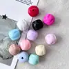 Cuentas Redondas Irregulares de Color Sólido Acrílicas 14 mm Cuentas Bigote de Dragón Agujero Recto Cuentas Sueltas para Bisutería Accesorios para Joyería Hecha a Mano