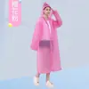 Capa de Chuva Espessa de EVA para Adulto, Descartável, Resistente ao Desgaste, Portátil para Viagem ao Ar Livre com Capuz, à Prova de Tempestades e à Prova de Chuva