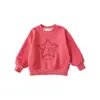 Wuli Bu Yi [Processamento Personalizado] Moletom Fashion Feminino Bordado Doce Desenho Animado Roupas Casuais Manga Longa Top