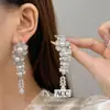 Pendientes Flor de Pétalo Estilo Hong Kong Palacio Retro Lujo Accesible Nicho Pendientes de Gama Alta Pendientes de Moda Flores Grandes Exageradas