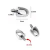Aretes de aleación de titanio F136 con forma de bala, piercings de titanio G23 para labio, colgantes adaptadores para piercing de cabeza y oreja, accesorios de joyería para piercings DIY