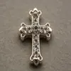 Accesorios Populares de Uñas Transfronterizos, Decoraciones de Aleación en Forma de Cruz, Corazones Plateados Cromados Retro Completamente Diamantados, Pedrería para Uñas