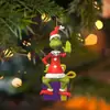 Adornos Colgantes Navideños del Grinch Transfronterizos Colgante Acrílico Plano 2D Monstruo de Cabello Verde Decoraciones Navideñas Regalos