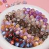 Pulseira de contas faça você mesmo feita à mão, olho de gato falso, cores sonhadoras, multicoloridas, furo reto opcional, pulseira de contas de resina, contas a granel