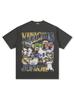 Camiseta Americana Transfronteriza MODRIC Real Madrid Modric Estampada Manga Corta Vintage Lavada Pesada Holgada Ins