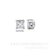 Transfronterizo 1 Par de Aretes de Acero Inoxidable Imán Circonita 4 Garras Perforados Venta Caliente Amazon Temu Aliexpress