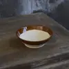 Restaurante de olla caliente de cerámica rústica sin esmaltar de estilo antiguo rural tazón rústico blanco cocido al vapor horneado tazón de cerdo estofado de Chongqing mukbang