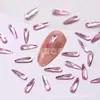 Arte de uñas Red social fondo plano forma especial luz para uñas rosa pálido punta del dedo adornos de diamantes diamantes mezclados forma especial corazón cuadrado diamante
