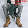 Zapatos de cuero de alta caña empalmados de gran tamaño transfronterizos para hombre, nuevas botas Martin de moda para otoño e invierno, botas cortas de moda de tendencia de comercio exterior para hombre