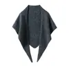 Estilo Nuevo Otoño e Invierno 75% Cachemir Puro 25% Seda de Morera Bufanda Triangular Cálida Bufanda Tejida Chal para Mujer