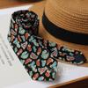 Corbata clásica de algodón con estampado de Pelis, informal, estrecha, de 6 cm, estilo coreano, para hombre y mujer, estilo universitario, combina con todo.