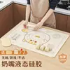 Tapete de Silicona para Amasar de Grado Materno y para Bebés, Tabla Gruesa de Horneado de Grado Alimenticio, Tapete Grande Antideslizante para el Hogar para Estirar y Amasar Masa