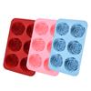 Molde para pastel de rosa de 6 cavidades molde de silicona de grado alimenticio herramientas para hornear helado pudín gelatina fácil desmoldeo