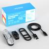 Bicicleta montaña resaltado impermeable luz de carga tipo choque luz trasera de carga para bicicleta luz trasera giratoria 360 grados