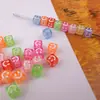 Contas Quadradas de Letras Sorridentes Material para Miçangas Corrente de Celular Ins Contas Joias DIY Acessórios para Pulseira Colar Colorido