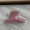 Pinza para el Cabello de Flequillo de Color Sólido Curvado Estilo Coreano, Pasador Pequeño de Gelatina para Mujer, Sensación de Alta Gama para Primavera y Verano, Pinza de Tiburón para Cola de Caballo y Peinado Recogido