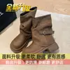 Botas Dr. Martens negras para mujer, botas de moda, nuevas botas de cuero otoño 2026, botas con plataforma, botas para pantorrilla que aumentan la altura, botines de suela gruesa para mujer