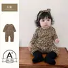 Macacões da Moda de Outono, Roupas de Bebê com Estampa de Leopardo para Primavera e Outono, Roupas para Engatinhar de Recém-Nascido, Roupas de Bebê para Outono