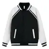 Nueva Chaqueta de Béisbol Raglán de Tejido de Aire con Patrón de Diamantes para Primavera y Otoño con Logo Personalizado para Actividades Grupales y Ropa de Trabajo, En Stock