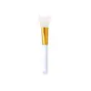 Pincel de máscara de silicone de dupla face e dupla finalidade com colher para aplicar máscara de lama, pincel leque facial para ácido de frutas, ferramenta de beleza para maquiagem