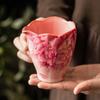 Fábrica Recubrimiento en Polvo Su Taza Justa Rojo Color Nacional Té de Peonía Tianxiang Ceremonia del Té Taza Justa Juego de Té Mar de Té No Caliente Juego de Té Kung Fu