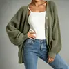 Cárdigan de punto para mujer Amazon, Comercio transfronterizo europeo y americano, Nuevo abrigo suéter holgado de un solo botón para otoño e invierno