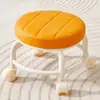 Banqueta Pequena com Rodas, Banqueta Baixa para Costura, Cadeira Giratória para Crianças Aprendendo a Andar, Banqueta Pequena Móvel com Rodas Universais
