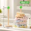 Organizador de Armazenamento para Prendedores de Cabelo, Suporte para Scrunchies e Acessórios de Cabelo, Suporte de Exibição em Madeira Maciça, Presilhas de Cabelo, Presilhas Jacaré, Porta-Joias